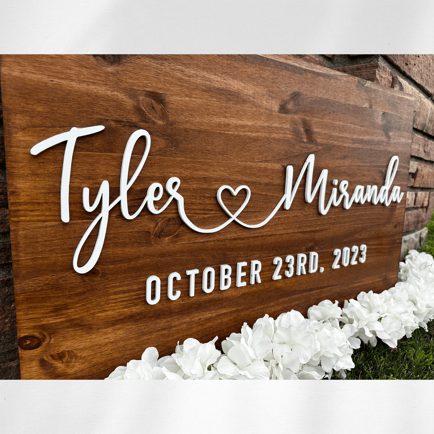 Wood Wedding Sign - Heartland Sign Co